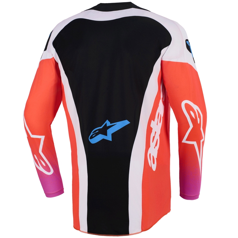 Мотокрос фланелка Alpinestars Techstar Knif, светло сиво-флуоресцентно оранжево-черно