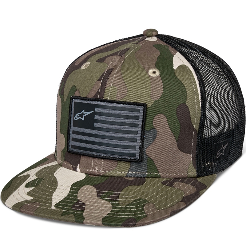 Шапка Alpinestars Flag, зелена камуфлажно-черна