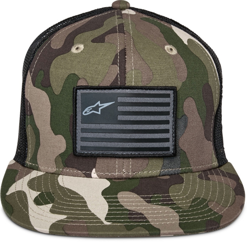 Шапка Alpinestars Flag, зелена камуфлажно-черна