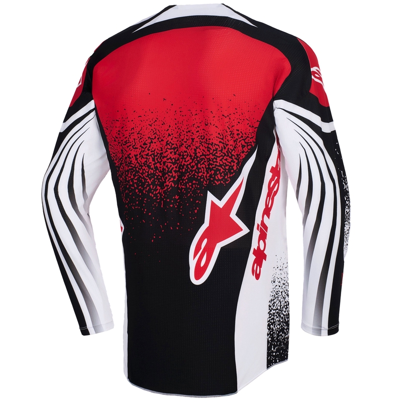 Мотокрос фланелка Alpinestars Techstar Nomur черно-бяло-червено