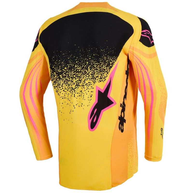 Мотокрос фланелка Alpinestars Techstar Nomur, оранжево-жълто-розова