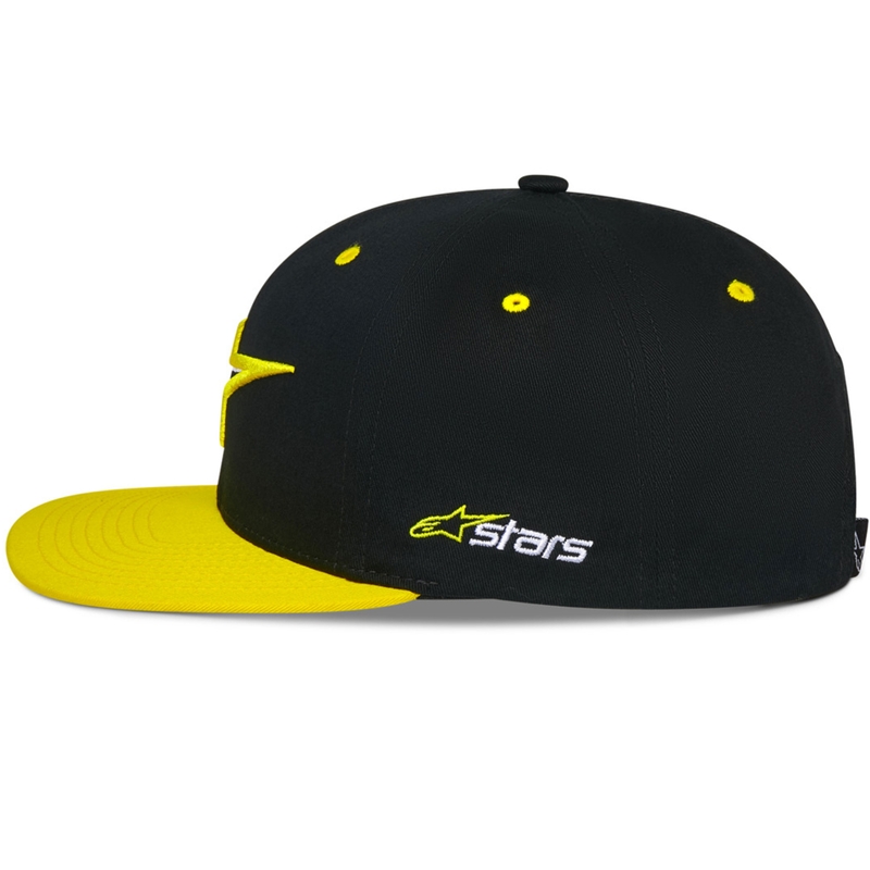 Шапка Alpinestars Thickness Snapback, черно-флуоресцентно жълто