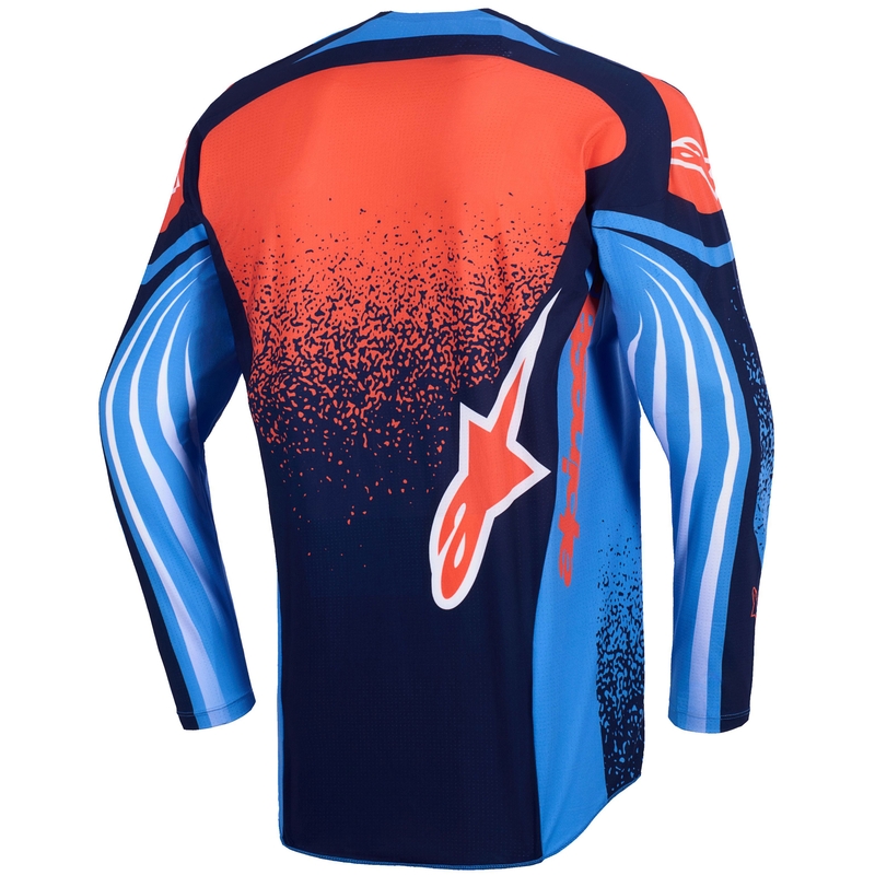 Мотокрос фланелка Alpinestars Techstar Nomur, тъмносиньо-оранжево-синьо