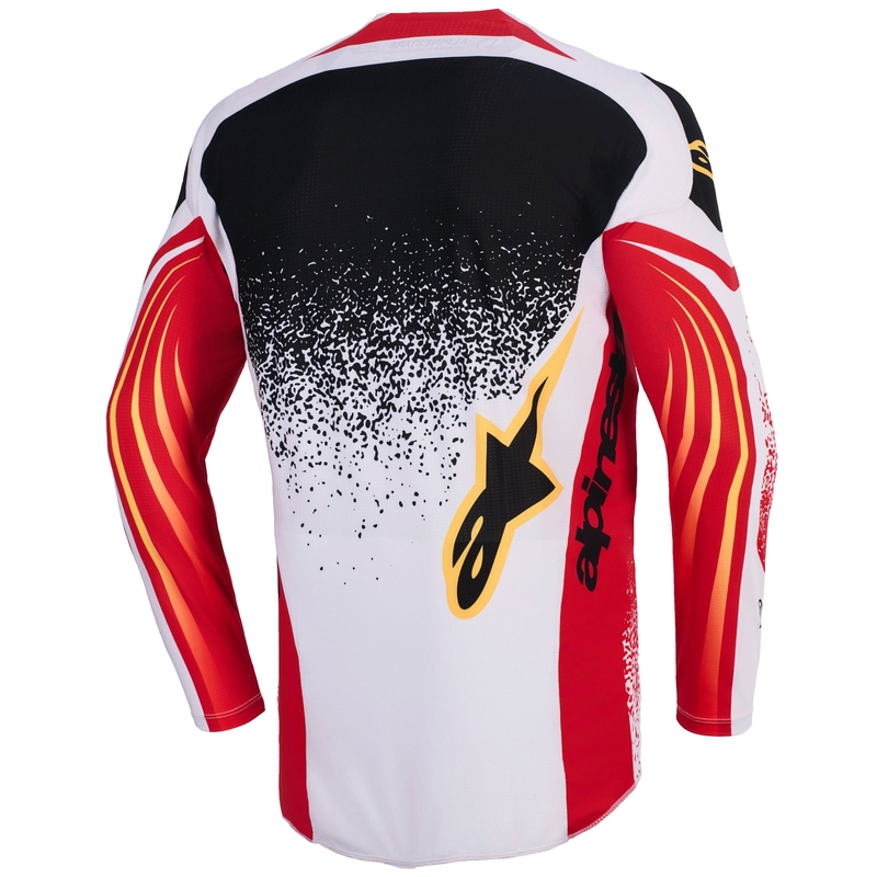 Мотокрос фланелка Alpinestars Techstar Nomur, светло сиво-червено-черно-жълто