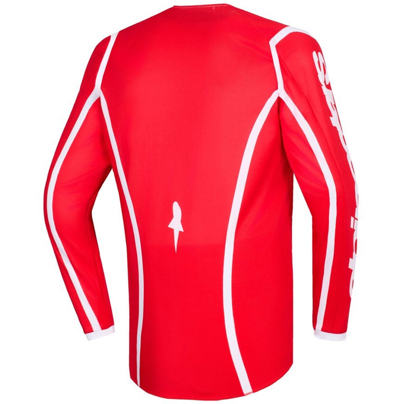 Мотокрос фланелка Alpinestars Fluid Apex червено-бяла