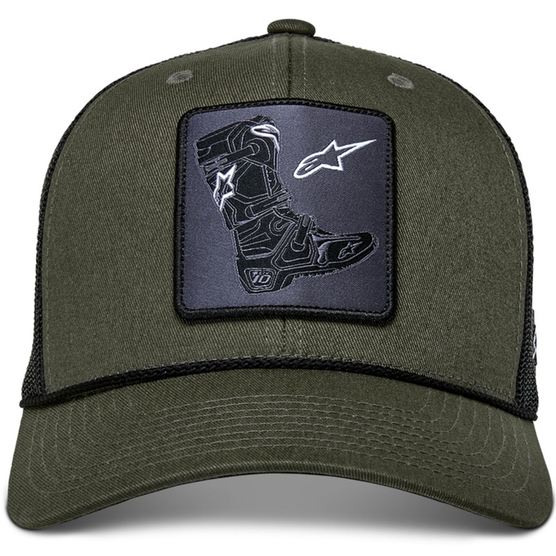 Шапка Alpinestars Booted зелено-черна