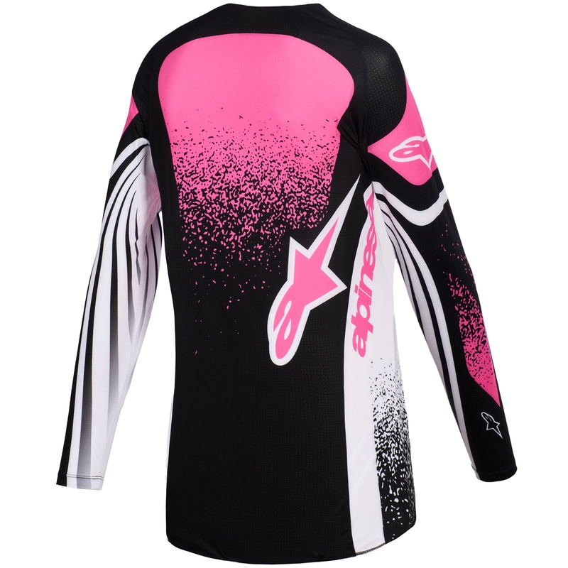 Дамска фланелка за мотокрос Alpinestars Stella Techstar Nomur, черно-бяло-розово