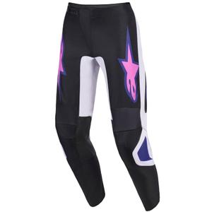 Мотокрос панталон Alpinestars Fluid Grid черно-светло сиво-лилаво