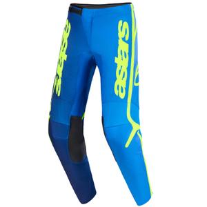 Мотокрос панталони Alpinestars Fluid Apex, синьо-флуоресцентно жълти
