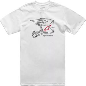 Тениска Alpinestars MX Каска CSF бяла