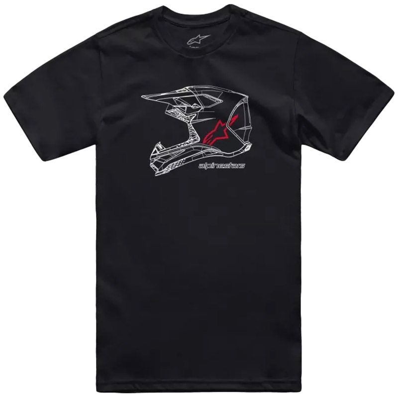 Тениска Alpinestars MX Каска CSF черна