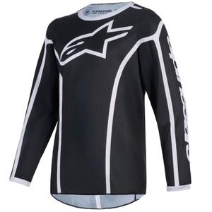 Детско мотокрос фланелко Alpinestars Fluid Apex, черно-сиво