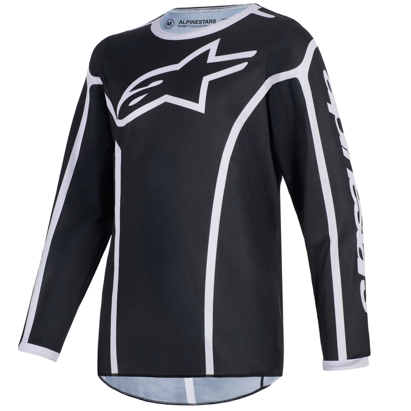 Детско мотокрос фланелко Alpinestars Fluid Apex, черно-сиво