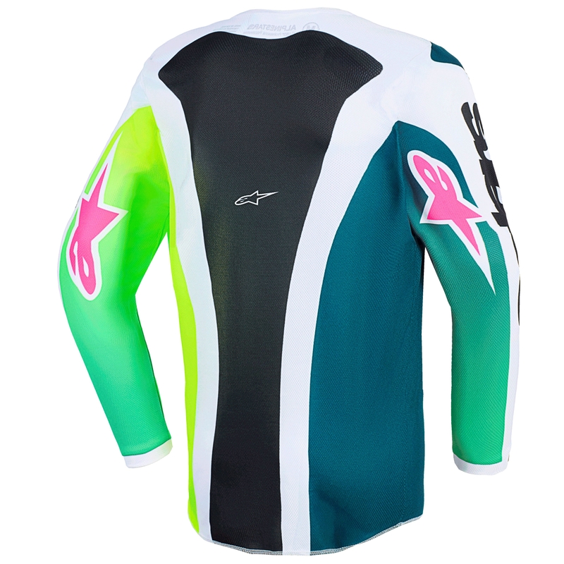 Детско мотокрос фланелко Alpinestars Fluid Portl, зелено-бяло-черно