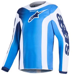 Детско мотокрос фланелко Alpinestars Fluid Portl, синьо-бяло