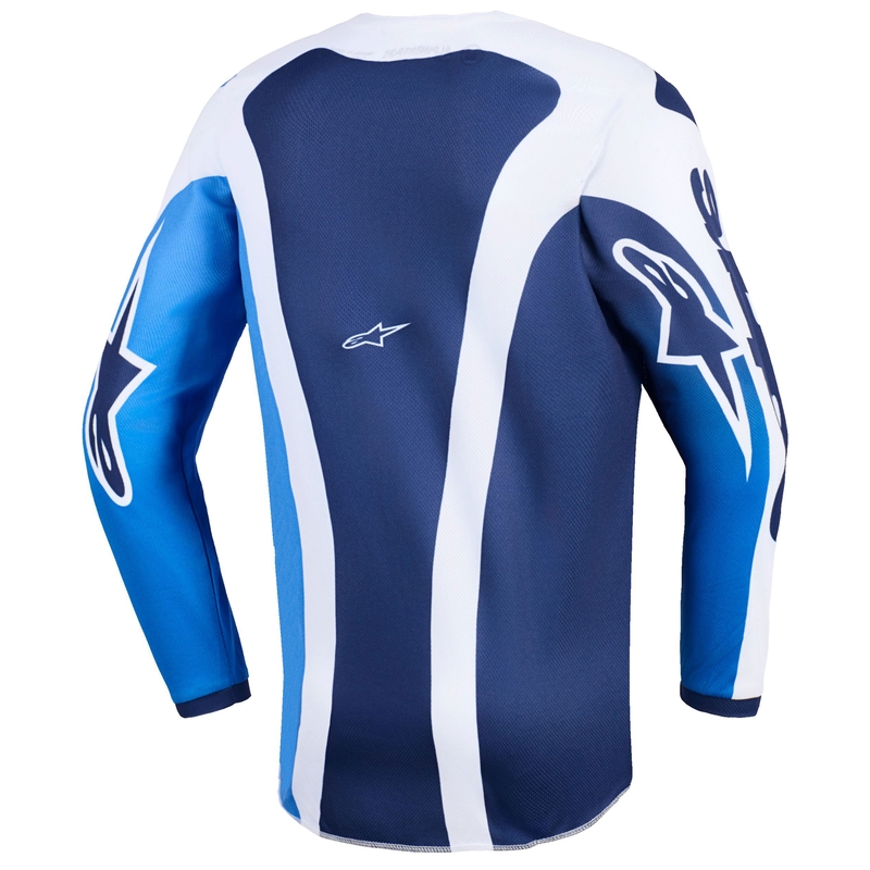 Детско мотокрос фланелко Alpinestars Fluid Portl, синьо-бяло