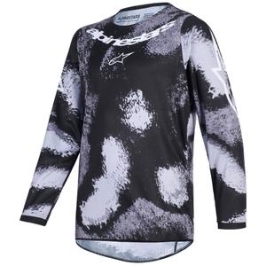 Детска мотокрос фланелка Alpinestars Fluid Lahnd - сива с камуфлаж