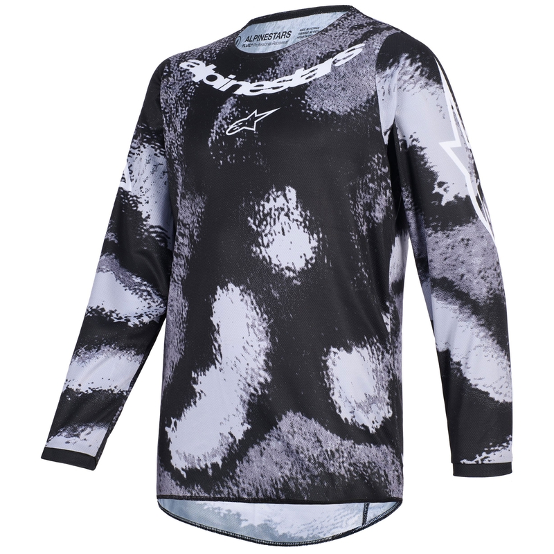 Детска мотокрос фланелка Alpinestars Fluid Lahnd - сива с камуфлаж
