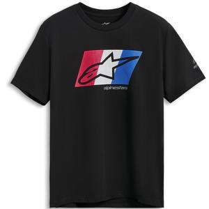 Тениска Alpinestars Global CSF черно-червено-бяло-синьо