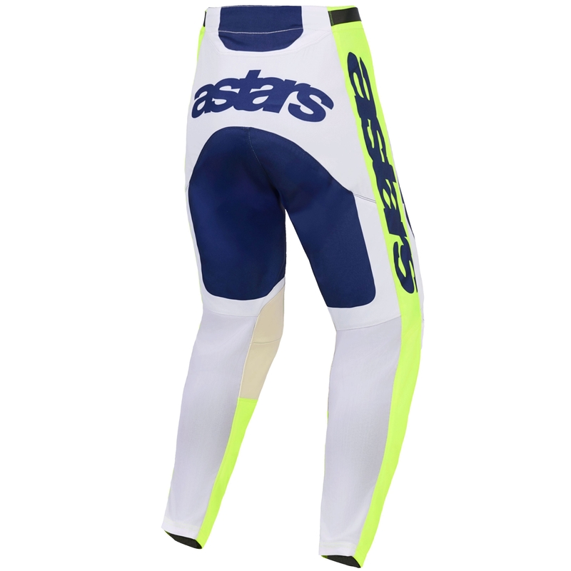 Мотокрос панталон Alpinestars Racer Air Riway светло сиво-флуоресцентно жълто-синьо