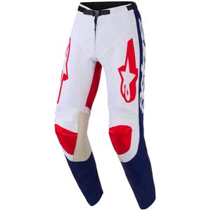 Мотокрос панталон Alpinestars Racer Riway бяло-синьо-червен