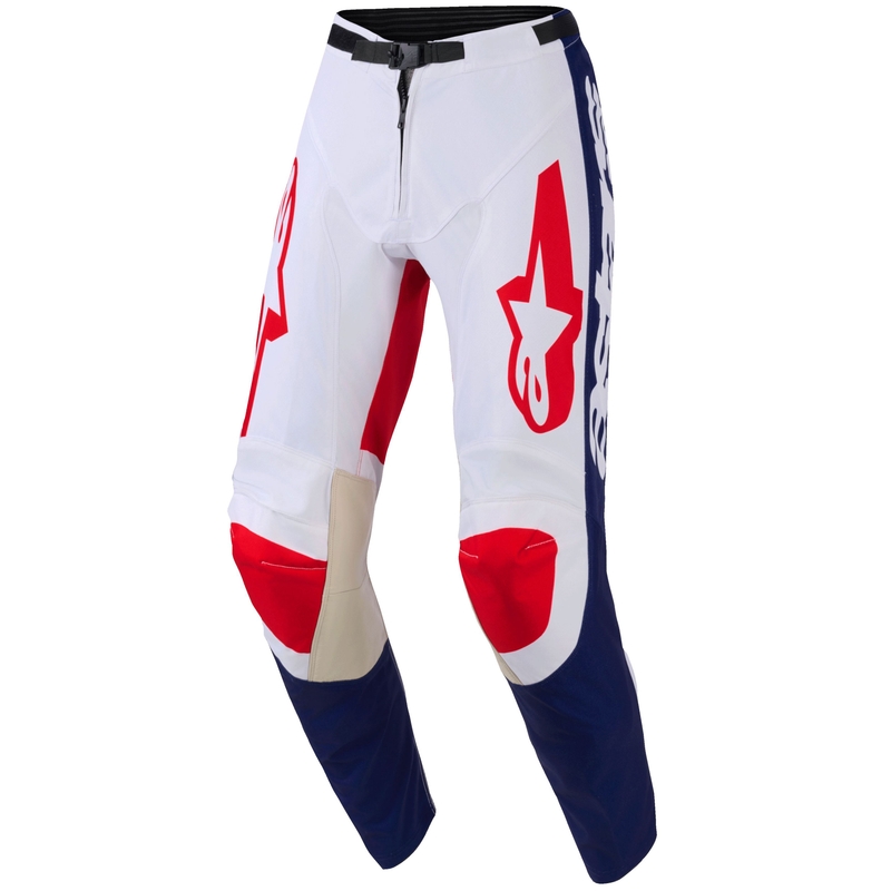 Мотокрос панталон Alpinestars Racer Riway бяло-синьо-червен