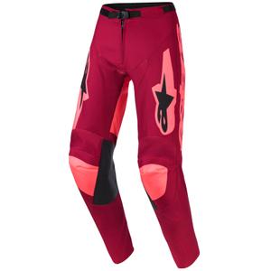 Мотокрос панталон Alpinestars Racer Riway, тъмночервено-корал