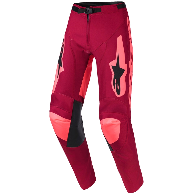 Мотокрос панталон Alpinestars Racer Riway, тъмночервено-корал