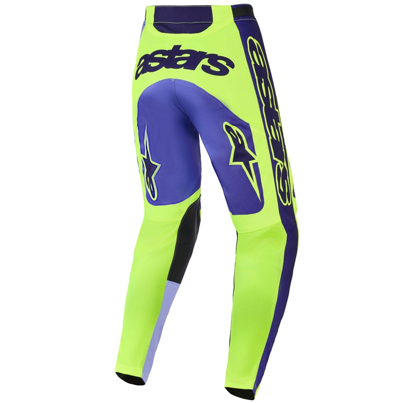 Мотокрос панталон Alpinestars Racer Portl, лилаво-флуоресцентно жълт