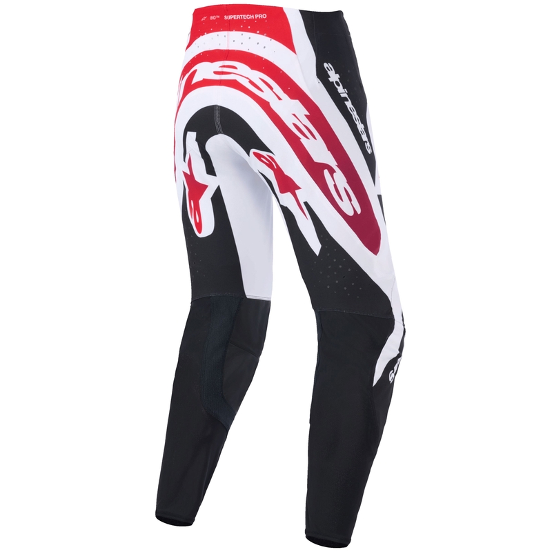 Мотокрос панталони Alpinestars Supertech Pro Vista черно-червено-бели