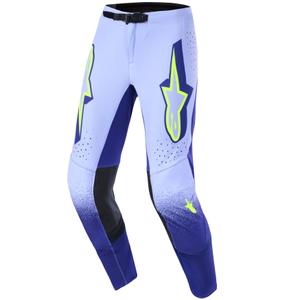 Мотокрос панталони Alpinestars Supertech Scenz, лилаво-флуоресцентно жълти