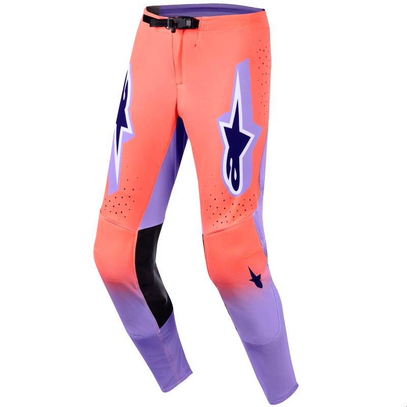Мотокрос панталони Alpinestars Supertech Scenz оранжево-коралово-лилави