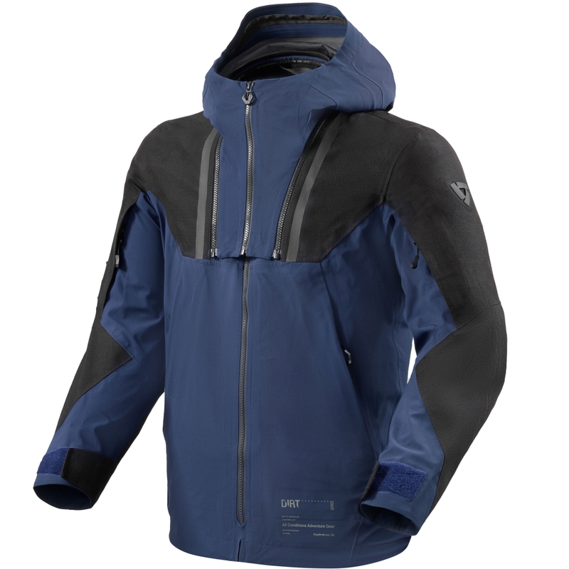 Мотоциклетно яке Revit Component 3 H2O, черно-тъмносиньо