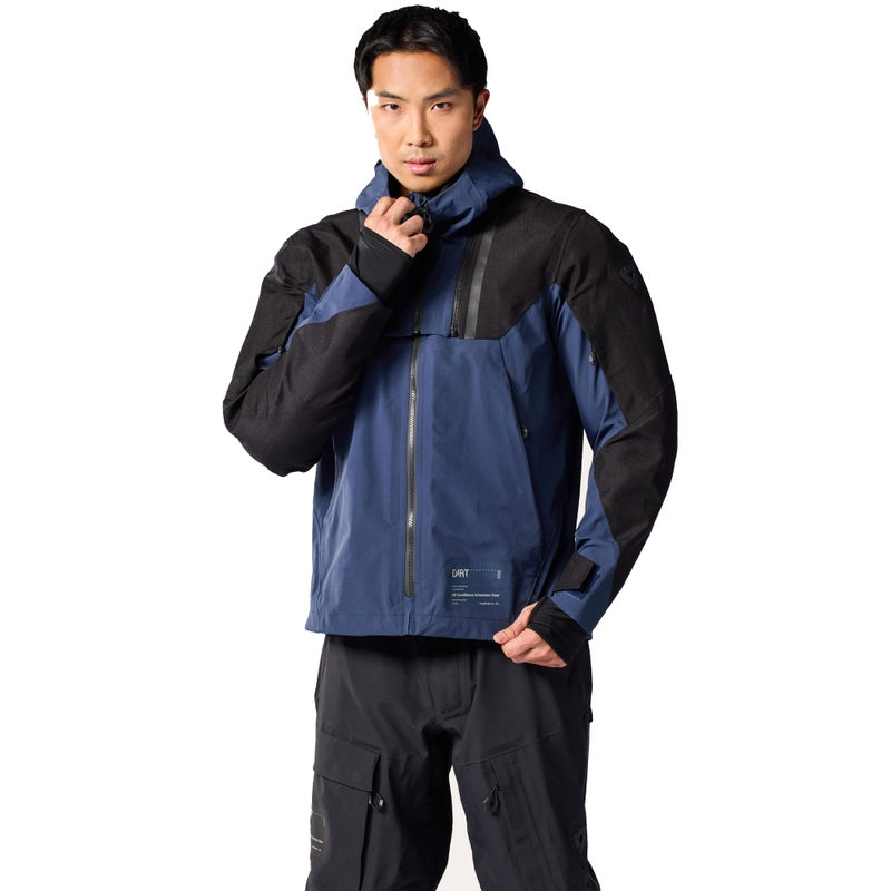 Мотоциклетно яке Revit Component 3 H2O, черно-тъмносиньо