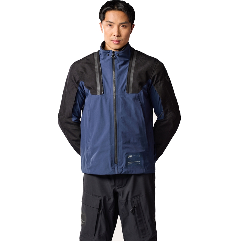 Мотоциклетно яке Revit Component 3 H2O, черно-тъмносиньо