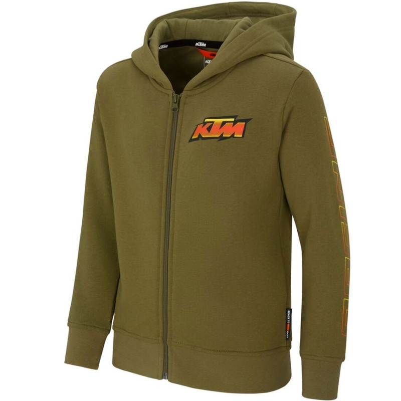Детски състезателен суичър KTM в цвят каки