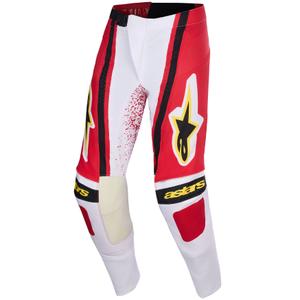 Мотокрос панталон Alpinestars Techstar Nomur, светло сиво-червено-черно-жълто