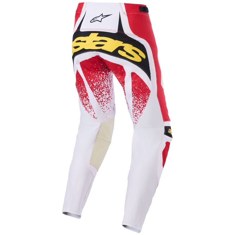 Мотокрос панталон Alpinestars Techstar Nomur, светло сиво-червено-черно-жълто