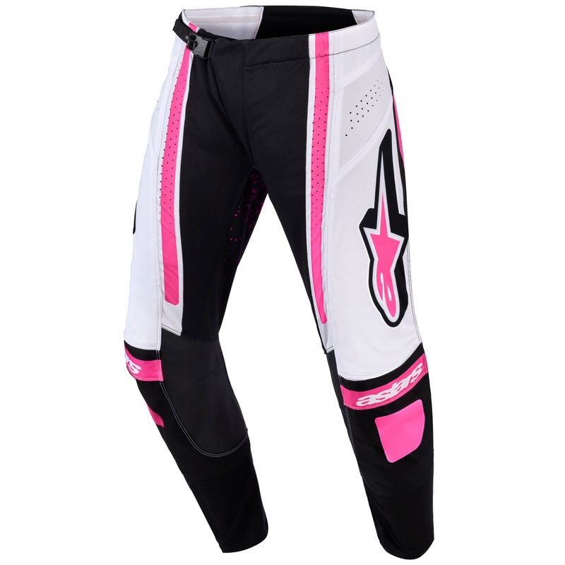 Дамски мотокрос панталони Alpinestars Stella Techstar Nomur, черно-бяло-розово