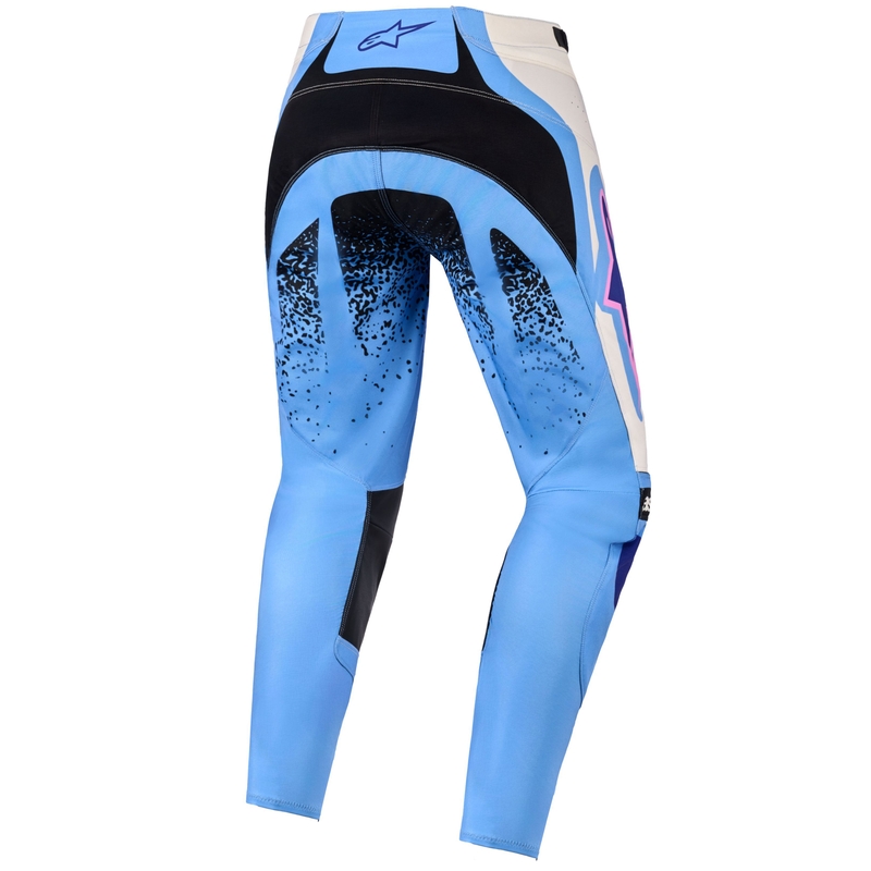 Дамски мотокрос панталони Alpinestars Stella Techstar Nomur, светлосиньо-бяло, почти бяло-черно-розово