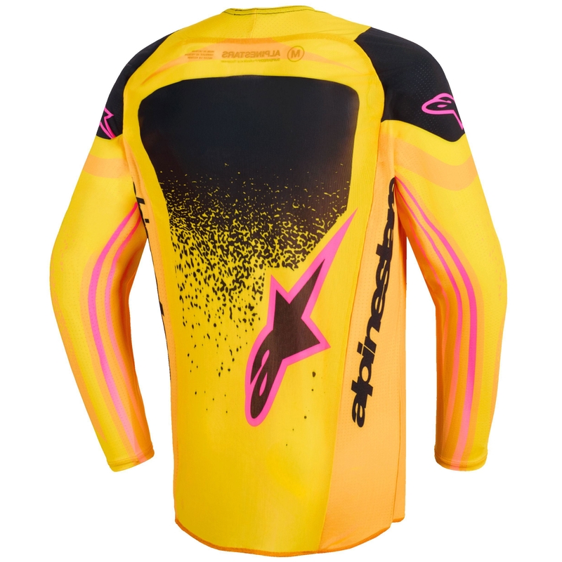 Детско мотокрос фланелко Alpinestars Techstar Nomur, оранжево-жълто-розово