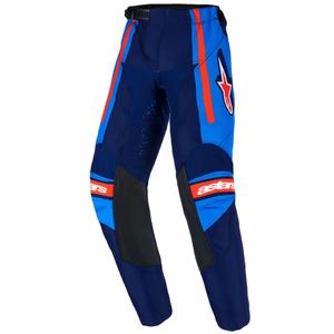 Детски мотокрос панталон Alpinestars Racer Nomur, тъмносин-оранжев-черен