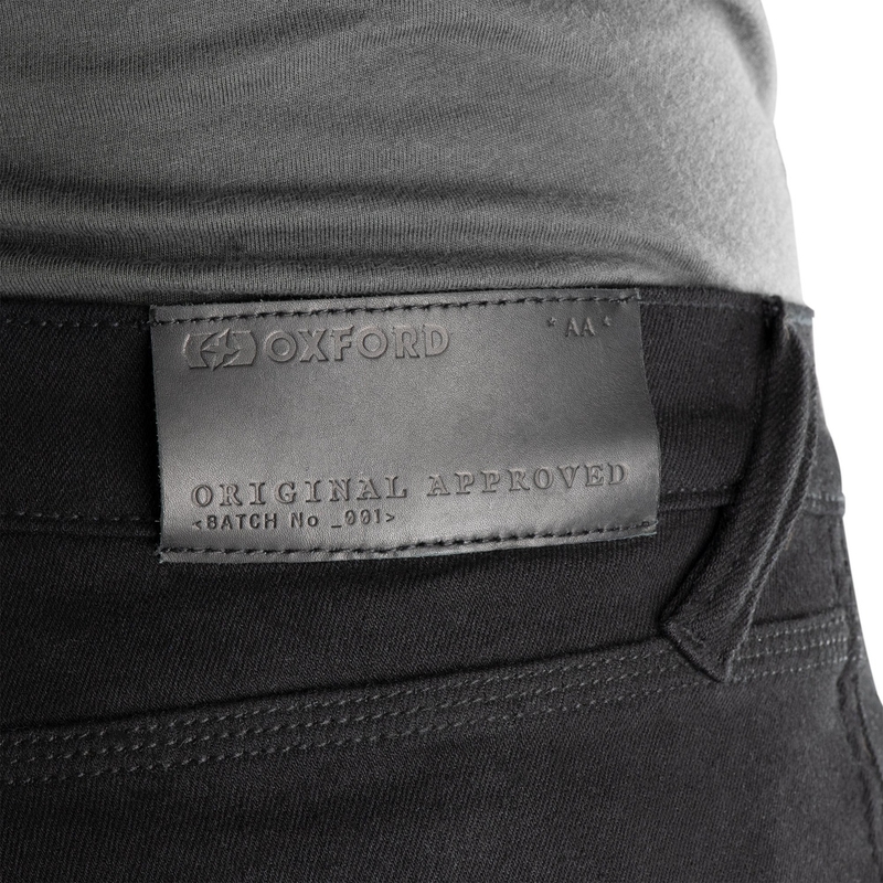 OXFORD ORIGINAL APPROVED SUPER STRETCH JEANS AA SLIM FIT къси мотоциклетни дънки черни