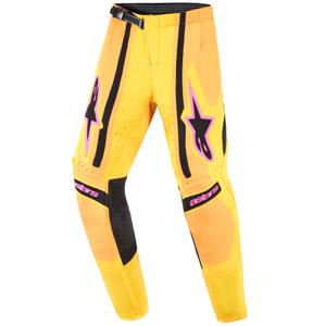Детски мотокрос панталони Alpinestars Techstar Nomur, оранжеви, жълти и розови