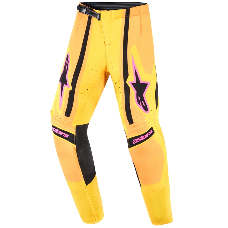 Детски мотокрос панталони Alpinestars Techstar Nomur, оранжеви, жълти и розови