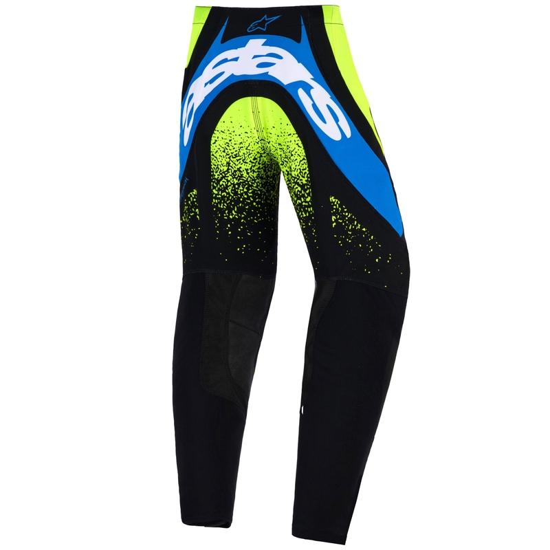 Детски мотокрос панталон Alpinestars Techstar Nomur, тъмносин-флуоресцентен жълт-син