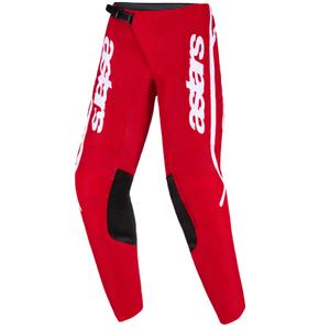 Детски мотокрос панталон Alpinestars Fluid Apex, червено-бели