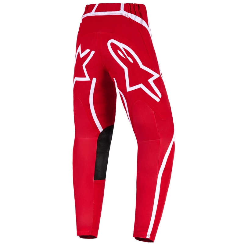 Детски мотокрос панталон Alpinestars Fluid Apex, червено-бели