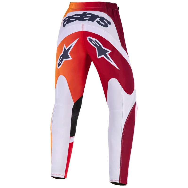 Детски мотокрос панталони Alpinestars Fluid Portl, червено-оранжево-светло сиво