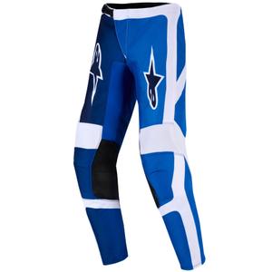Детски мотокрос панталон Alpinestars Fluid Portl, синьо-бял